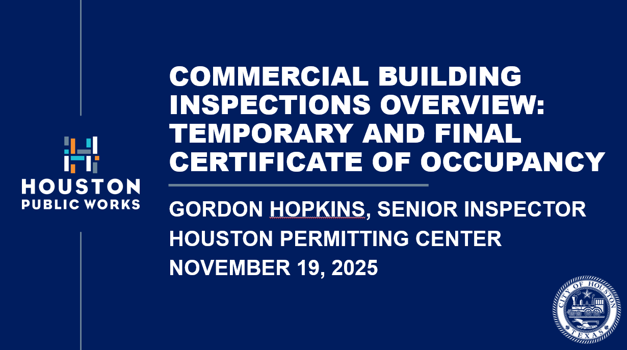 Commercial Building Inspections Overview: Temporary and Final Certificate of Occupancy 