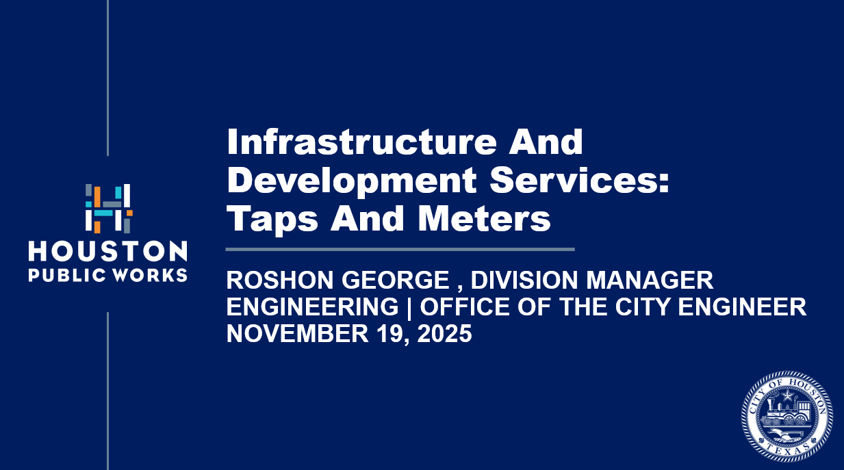 Infrastructure & Development Services (IDS): What About Taps and Meters?