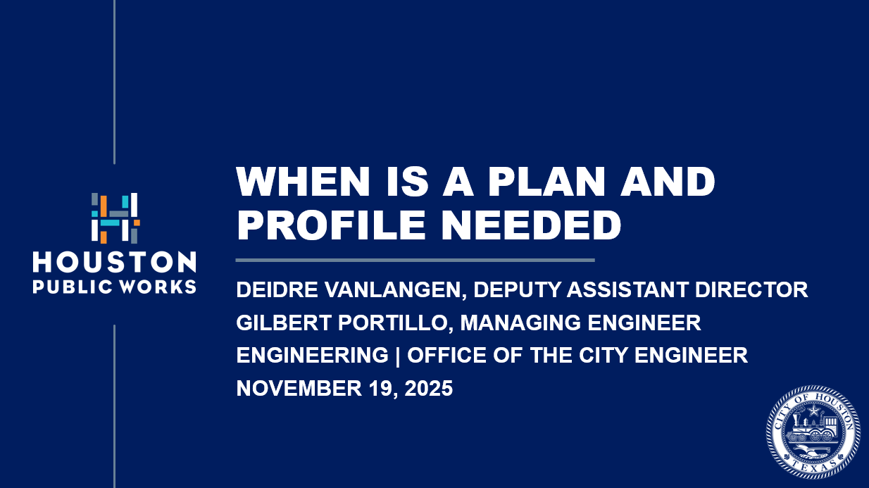 Office of the City Engineer (OCE): When is a Plan and Profile Needed?