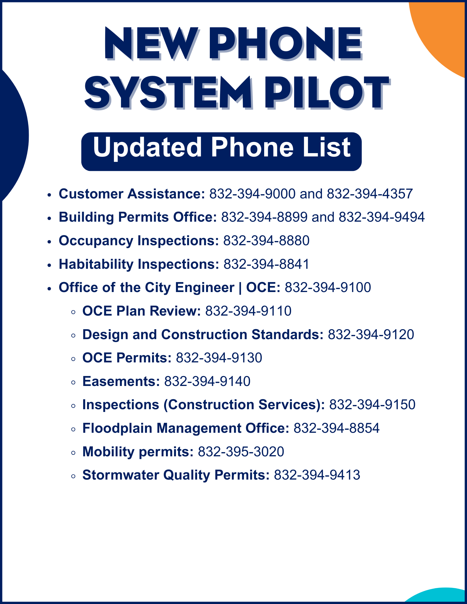 New phone system pilot