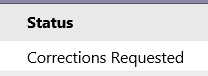 Corrections Requested Status in ProjectDox