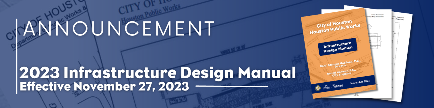 Announcement: 2023 infrastructure Design Manual now effective November 27, 2023