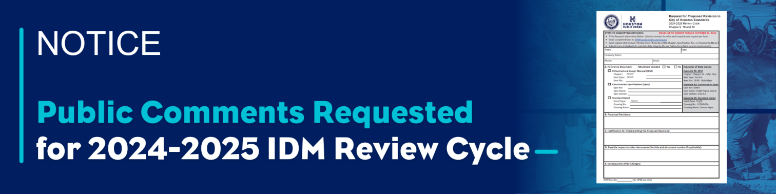 Public comments requested for 2024-2025 Infrastructure Design Manual review cycle